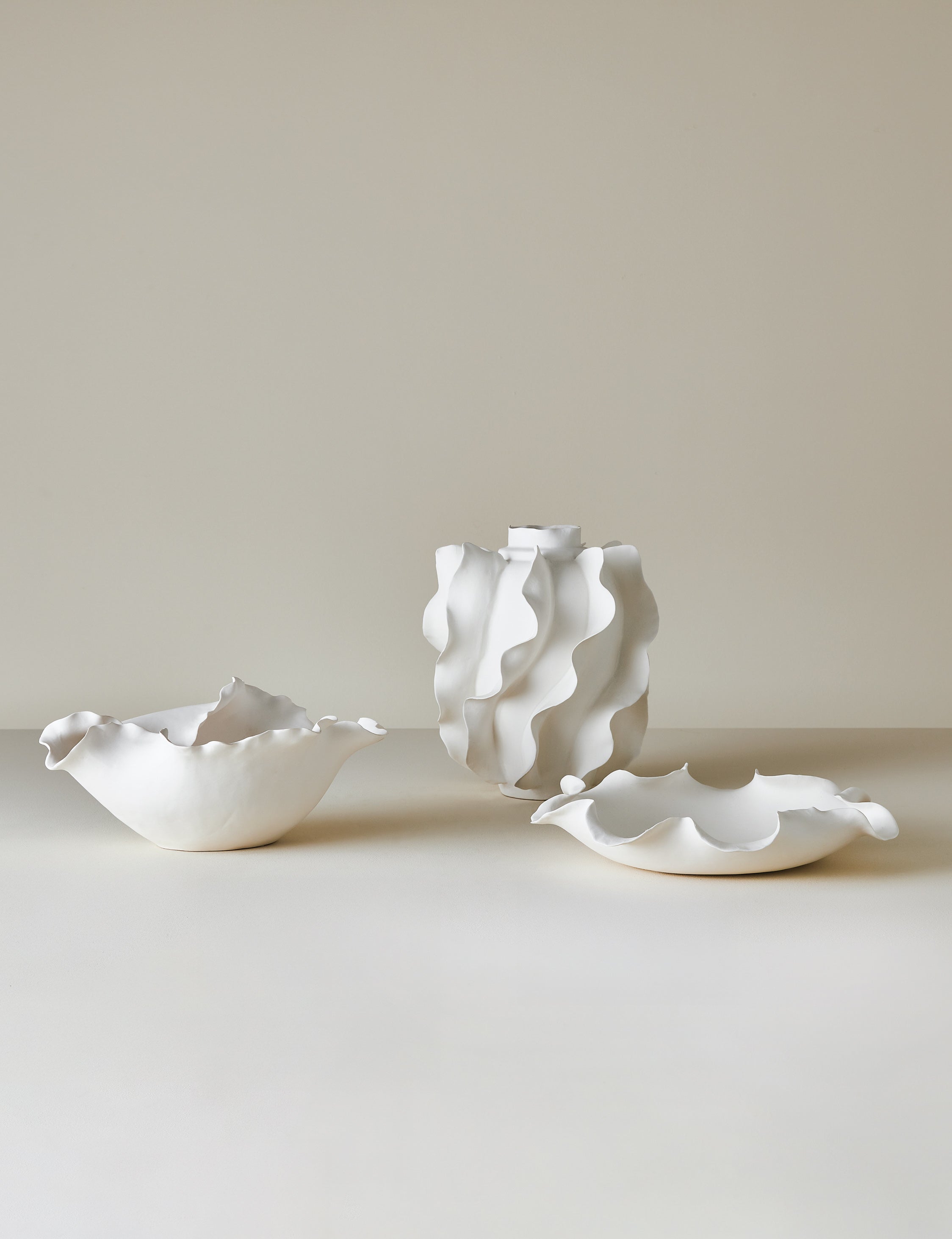 Decorative Matte White Catchall - White - Image 4
