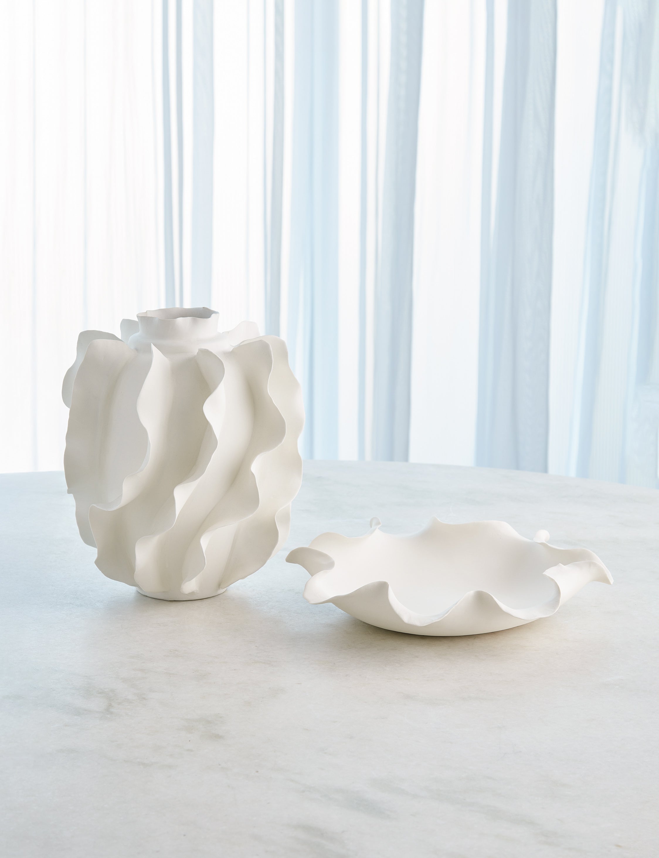 Decorative Matte White Catchall - White - Image 2
