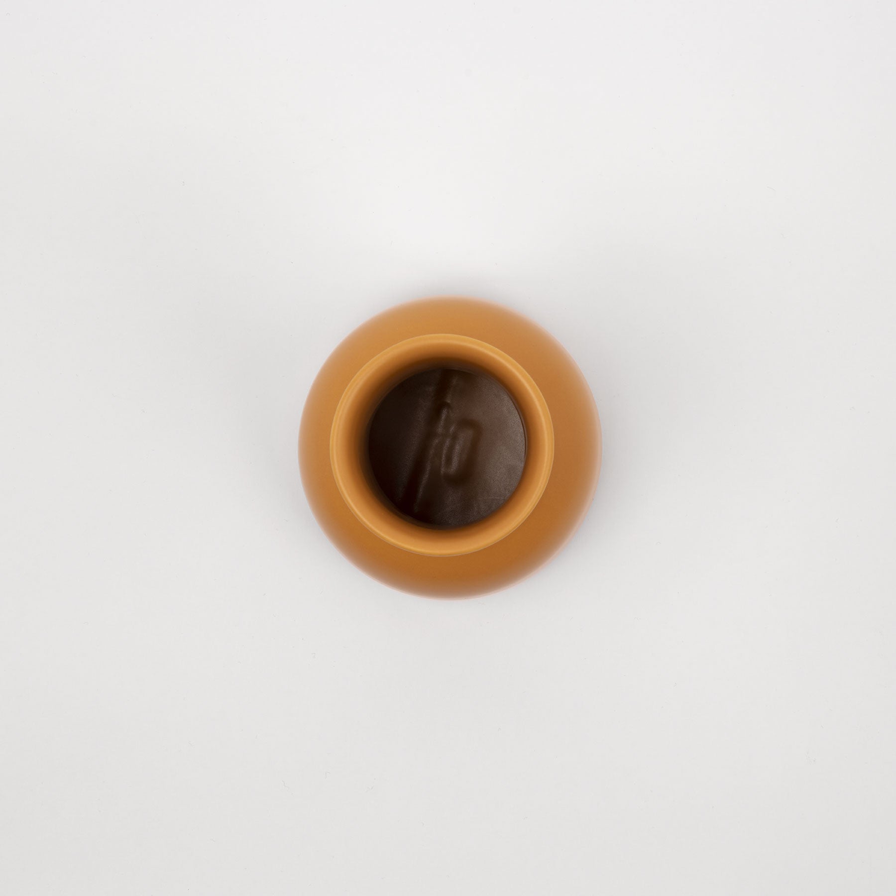 Mustard Sculptural Carafe - Tall-Neck Ceramic Pitcher - Image 2